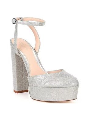 Antonio Melani x Born on Fifth Liv Heels Metallic Glitter Platform Pumps Size 6